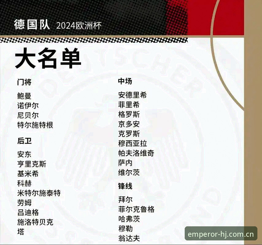 德国队世界杯大名单深度解析：诺伊尔传奇回归，18岁新星惊艳入围